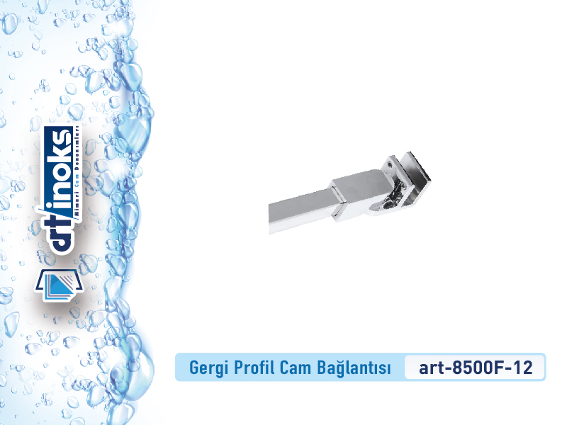 Duş Sabit Kanat Kare Gergi Profil Cam Bağlantısı art-8500F-12